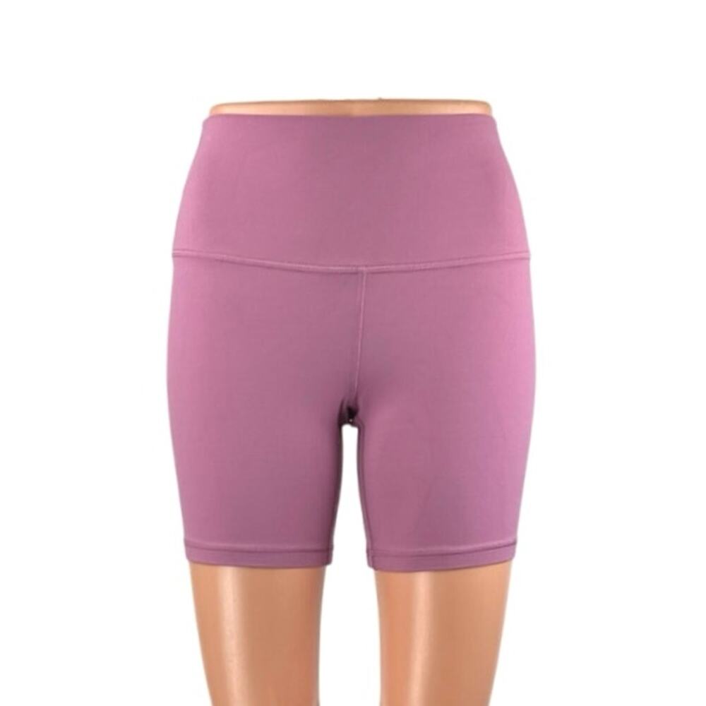 Lululemon Women's Purple Pink Mid Rise Yoga Workout Athletic Biker Shorts Size 6
